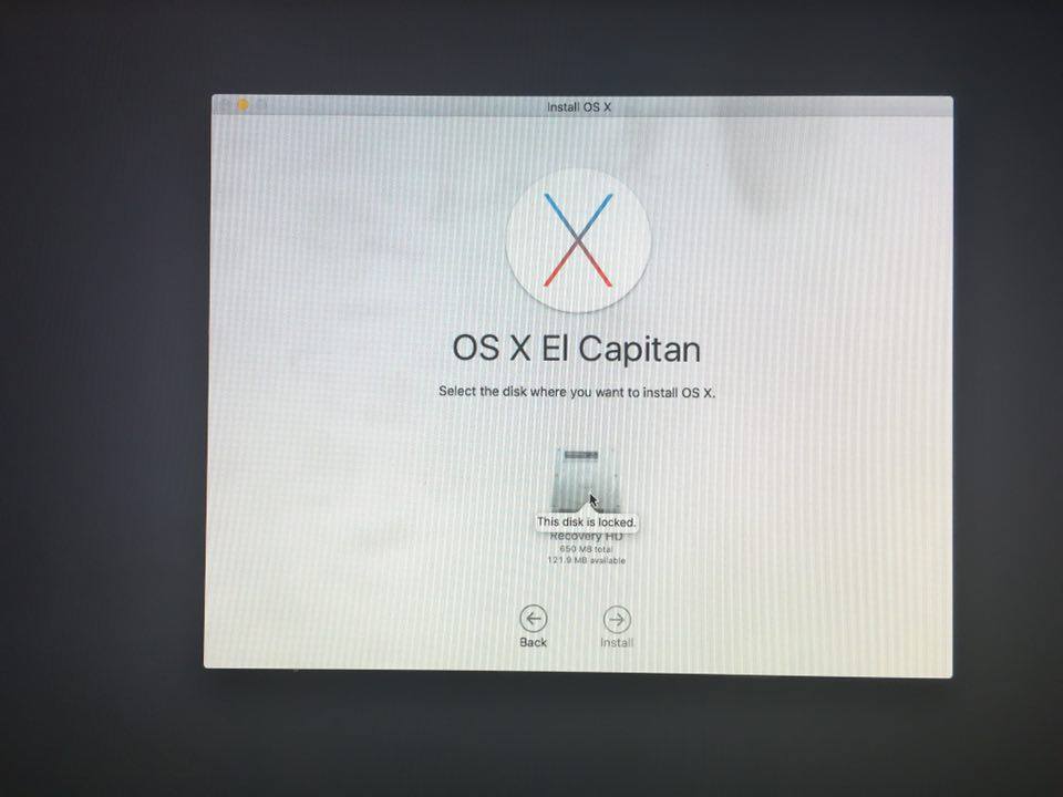 Installing Mac Os And Hard Drive Is Locked